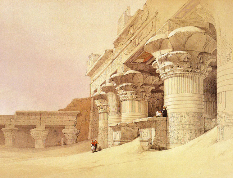 David Roberts 28 The Pronaos Of Temple Of Edfu WEB