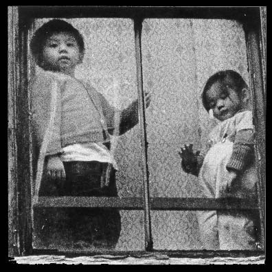 two chinese babies elizabeth street NYC 1968