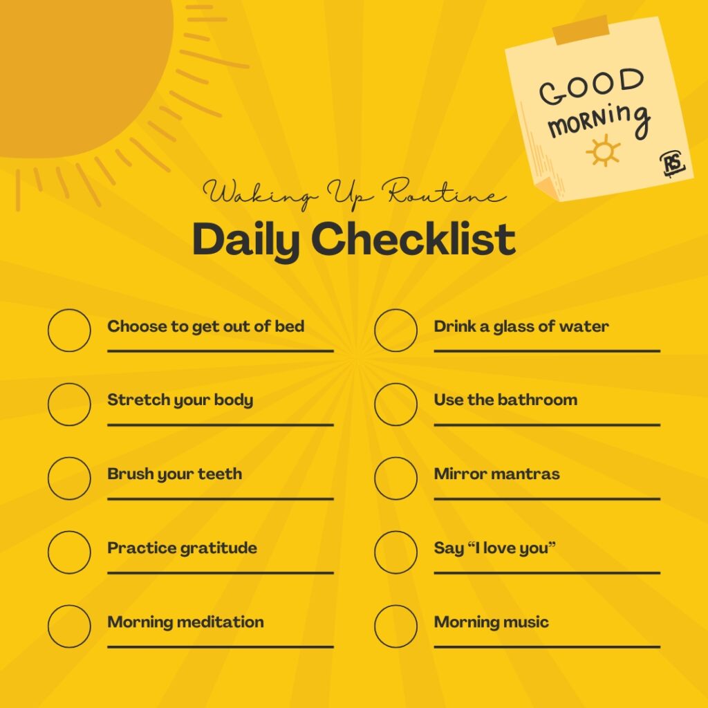 daily morning routine checklist