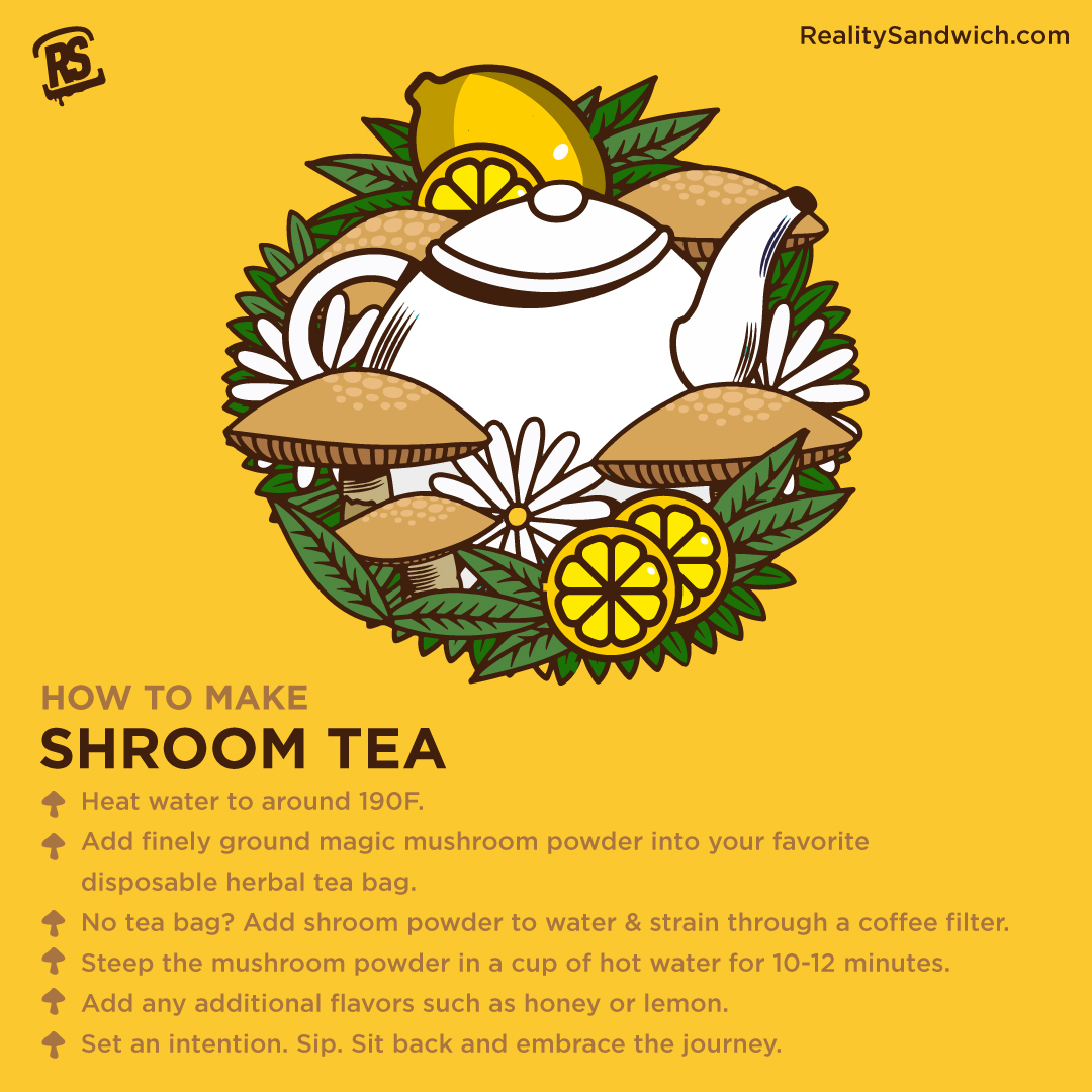 how long to steep mushroom tea?